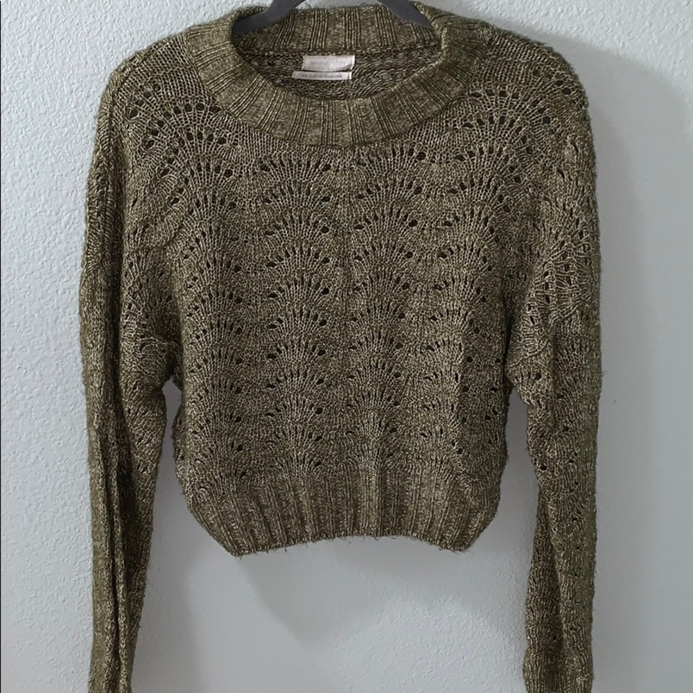 Urban Outfitters Olive Green Mock Neck Sweater